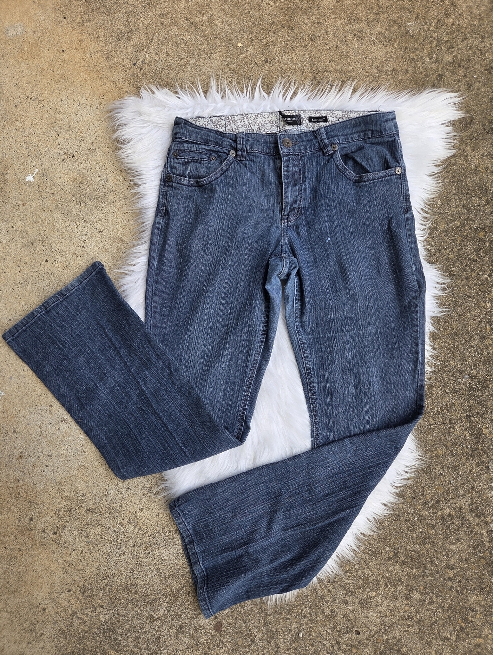 Madison - Classic Women's Dark Blue Bootcut Jeans - Size 10